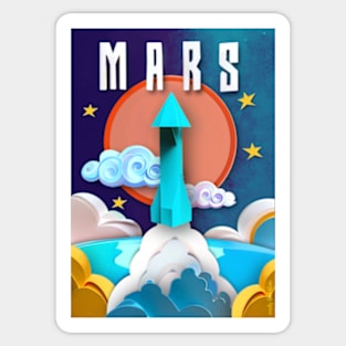 Starship to Mars (paper version) Sticker